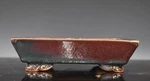 Japanese Tokoname Bonsai Pot Eimei Signed Cinnabar Yohen Glazed Rctgl W5.9" *120. Fixed Price $127.20.