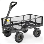 Gorilla Carts Steel Utility Garden Beach Wagon, 900 Pound Capacity, Gray. Fixed Price $139.99.