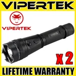 (2) Vipertek Black VTS-195 Heavy Duty Metal Stun Gun Self Defense Wholesale Lot. Fixed Price $37.99.