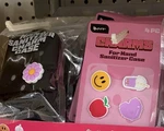 B.pure Hand Sanitizer Case Charms 2PC Set Flower Smiley Face Coffee Black. Fixed Price $13.00.
