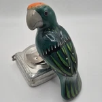 Vintage Mexico Geen Bright Colorful Handpainted Ceramic Parrot Plant Pot Decor. Fixed Price $21.21.