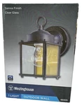 Westinghouse 66935 Clear Brown Square Incandescent Wall Lantern 8-1/4 In.. Fixed Price $24.00.