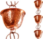 Monarch Rain Chains Pure Copper Hammered Cup Chain, 8.5 Ft Decorative. Fixed Price $139.68.