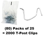 Mat 901169B 25 Packs T-post Fence Clip Fasteners 80. Fixed Price $167.89.