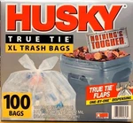 Husky True Tie Xl Trash Bags, Clear, 45 Gallon, 100 Ct. Fixed Price $44.30.