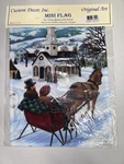 Custom Decor Inc Christmas Sleigh Scene Mini Garden Flag 11 X15. Fixed Price $5.98.