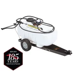 Brinly 25 Gallon Pull Behind Sprayer 12V Lawn Garden Deal. Fixed Price $371.01.