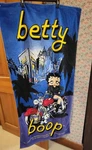 Betty Boop Biker Motorcycle Beach Towel Pudgy Dog City Skyline Copa 26X55" Y2K. Fixed Price $18.39.