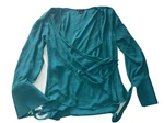 Trouv Dize Xxl Blouse Wrap Length 30 Green Poly Long Sleeve #Z3. Fixed Price $20.00.
