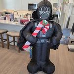 Gemmy Star Wars Darth Vader Airblown Inflatable Christmas Candy Cane 5FT 2016. Fixed Price $50.00.