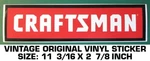 Craftsman Tools - Vintage Original Vinyl Decal Sticker Automotive Racing. Fixed Price $8.00.