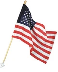 Annin Us Banner Flag & Pole Set - 1/2' X 4' Poly Cotton 5' Wood. Fixed Price $19.19.