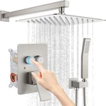 Push Button Shower System Rainfall Head With Handheld 576. Fixed Price $82.38.