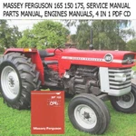Massey Ferguson 150 165 Tractor Service Parts Gas Diesel Engine Ops Computer Cd. Fixed Price $12.97.