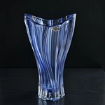 Plantica Modern Bohemian Czech Crystal Decorative - 12.5 Inch Vase, Blue. Fixed Price $124.99.