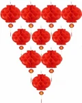 Asian Home Red Paper Hanging Lanterns For Chinese Spring Festival,.... Fixed Price $10.21.