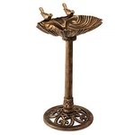 Alpine Corporation Birdbath With Birds, 32", Bronze. Fixed Price $46.43.