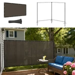 6FT Outdoor Fence Kit & Iron Poles Privacy Dog Yard Pool Safety Brown. Fixed Price $750.39.