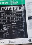 Everbilt Used 1.5 Hp Plastic Lawn Sprinkler Pump Model Efls 15-HD-PHOTOS. Fixed Price $200.00.
