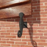Black Shutter Dog Rat Tail Hand Forged Iron Powder Finish Renovators Supply. Fixed Price $39.99.