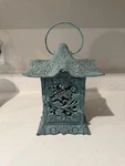 Partylite 13 Verdigris Ivy Pagoda Garden Cast Iron Candle Lantern Leaf Vintage. Fixed Price $59.00.