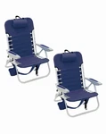 New Rio 2-PACK 4-POS Backpack Lace-up Suspension Aluminum Folding Beach Chair. Fixed Price $99.00.
