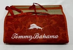 Tommy Bahamas Large Portable 3 Folds Straw Beach Mat W/ Two Straps Roll-up. Fixed Price $44.40.