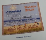 Vintage Simply Home Beaches Ontario 60"X50" Throw Blanket Nwt 2002 Wasaga. Fixed Price $13.49.