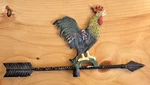 Vintage Original Rooster Cast Iron Weathervane 16 Topper. Fixed Price $49.99.