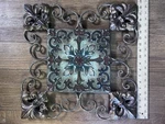 Scroll Metal Wall Art Decor X19 In. Garden Hanging. Fixed Price $35.00.