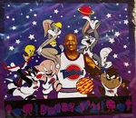 Space Jam Shower Curtain Michael Jordan 70 X 72 Jay Franco *read* Used Broken. Fixed Price $9.99.