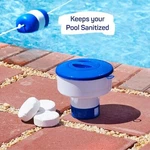 7" Diameter Chlorine Floater With Adjustable Flow Vents For Pools Fits 3". Fixed Price $8.99.