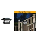 Hampton Bay Black Finish Led Post Caps Solar (max 2 Pack Per Cust). Fixed Price $24.99.