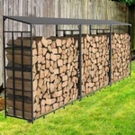 Widen Reinforce Base Firewood Rack Outdoor Heavy Duty Steel Log Holder. Fixed Price $109.90.
