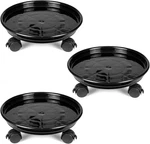 3 Pcs Plant Pallet Caddy Stand Round Flower Pot Mover, Do. Fixed Price $29.99.