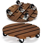 2PACK Plant Caddy 12 Wood Duty Rolling Stand With 360 Lockable Cast.... Fixed Price $30.42.