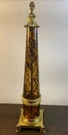 Bombay Company Glass Tortoise Obelisk Brass Amber Accents 19 Sculpture. Fixed Price $120.00.