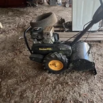 Poulan Pro PP1130E Two Stage Gas Tiller 17 In Black/yellow. Fixed Price $412.50.