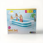 Intex Inflatable 8.5' 5.75' Swim Center Family Pool For 2-3 Kids, Blue & White. Fixed Price $38.00.
