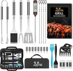 Bbq Tool Set Stainless Steel Outdoor Grill Utensil Cooking Cutlery Kit With Case. Fixed Price $25.99.