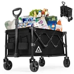 Collapsible Utility Wagon Cart With Wheels All Terrain Black. Fixed Price $83.83.