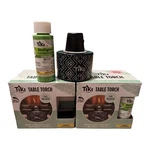 Lot Of 2 Tiki Tabletop Torches With Bitefighter Clean Burn Fuel, New. Fixed Price $18.00.