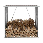 Vidaxl Garden Log Storage Shed Galvanized Steel 64.2"X32.7"X60.6" Brown 7090. Fixed Price $124.61.