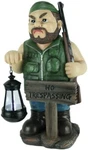 World Of Wonders Unhappy Hunter Solar Led Garden Statue No Trespassing Decor. Fixed Price $34.99.