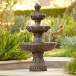 Ravenna Rustic Tier Cascading Outdoor Floor Water Fountain 43" For Yard Garden. Fixed Price $299.99.