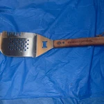 Charcoal Companion Bbq Grilling Spatula With Cleaning Edge - Wood Handle. Fixed Price $10.00.