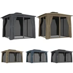 Outsunny X 10'/12' Outdoor Patio Gazebo, Double Roof Canopy Shelter. Fixed Price $269.99.