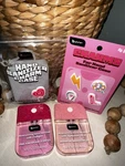 B.pure 4 Pc Set New Hand Sanitizer Charm Case White Glitter Heart Cowgirl. Fixed Price $12.00.