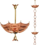 486P-8 Rain Chain 8-1/2 Feet Long, Extra Large Umbrellas, 100% Pure Cop. Fixed Price $193.12.
