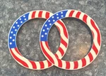 Patriotic - Custom Made Weber Kettle 6 Inch Wheel Inserts. Fixed Price $16.00.